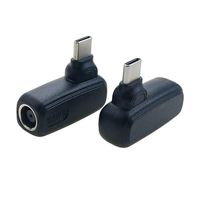 1 stk. 100w dc-strømstik hun- til usb type c-hanstikadapter universel bærbar computerstrømadapter pd-strømadapterstik