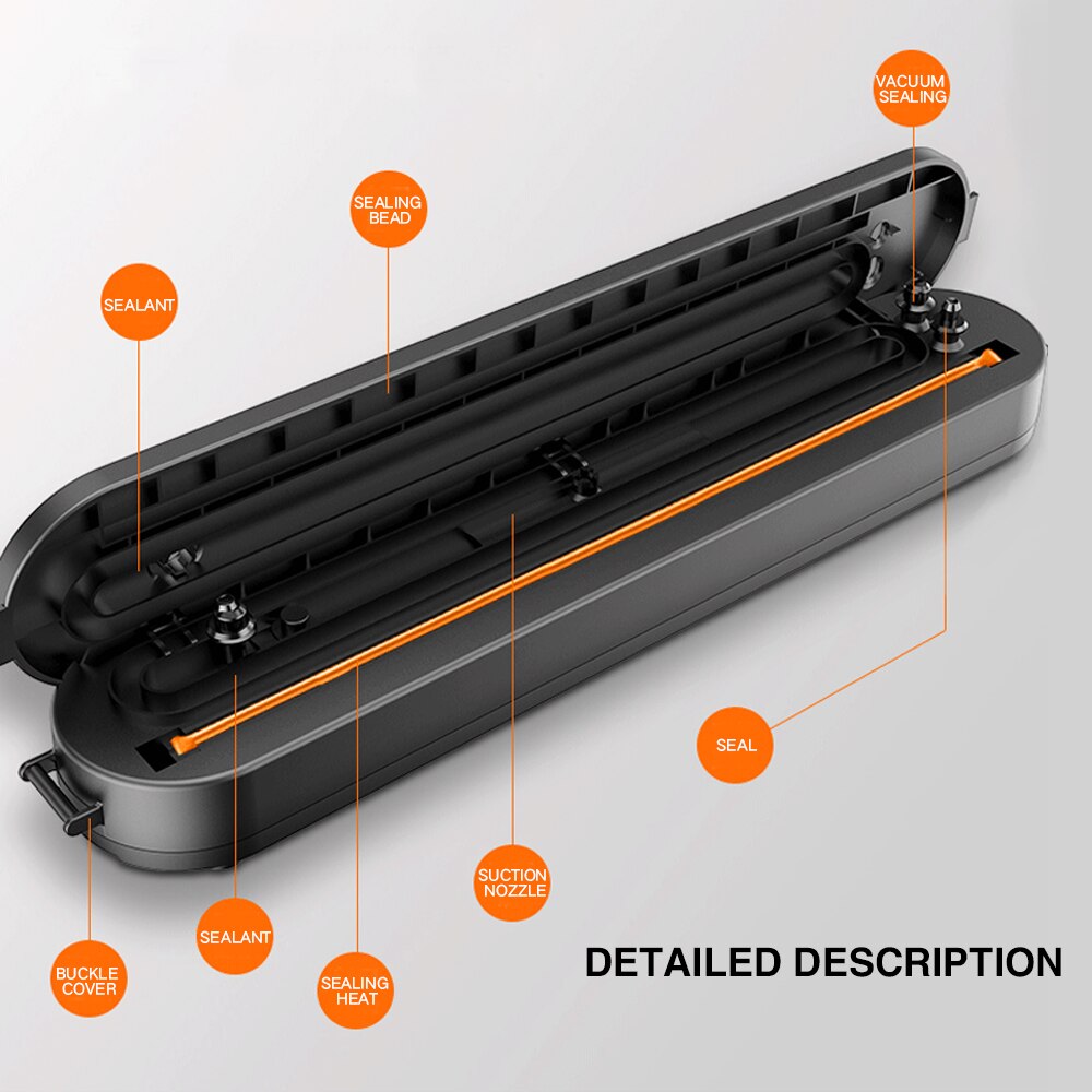 Food Vacuum Sealer Sausage Packaging Machine With 15pcs Bags Free Vacuum Food Sealing Machine Vacuum Sealer Packer