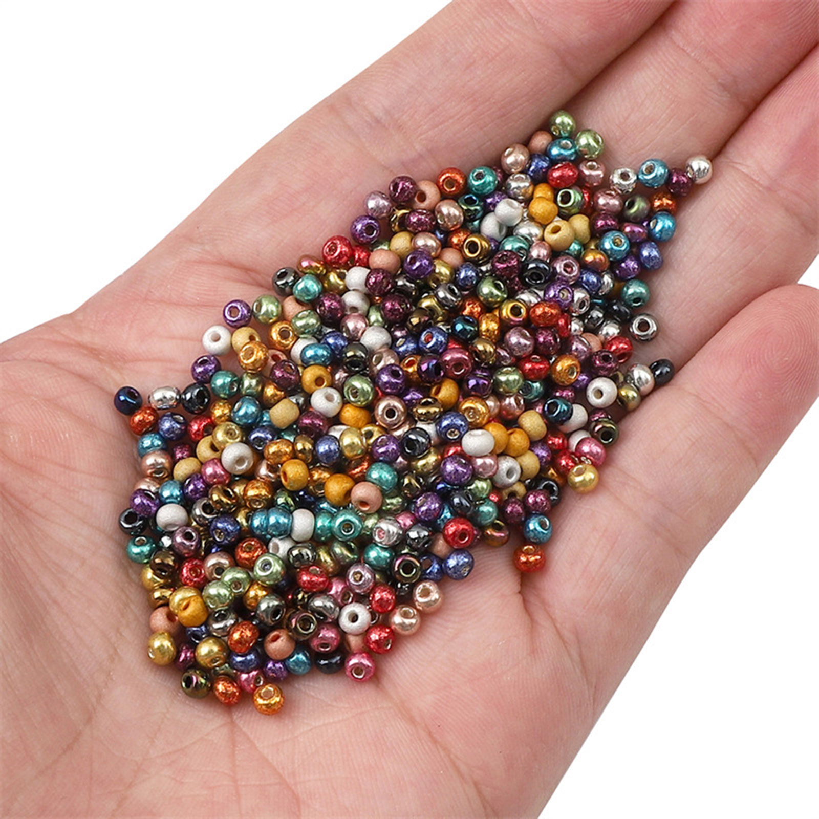 2mm/3mm/4mm Glass Seed Beads Box Czech Glass Beads For Jewelry Making Round Metallic DIY Bracelet Earrings About 10 Grams