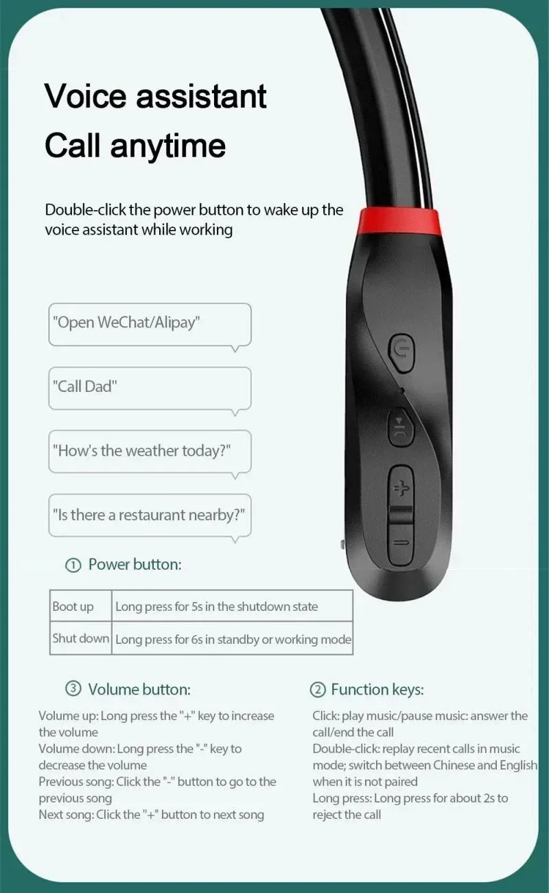 Sport Bluetooth Kopfhörer Universal Dual Ohrhörer Drahtlose I35 Kopfhörer - Bluetooth-kompatibel Neckband Kopfhörer