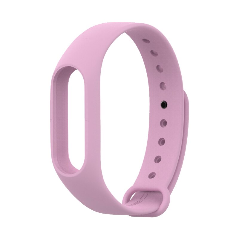 Para Xiaomi Mi Band 2 Correa de muñeca de silicona para mi Band 2 pulsera accesorios reloj inteligente Original M2 Miband 2 Correa: Light Pink
