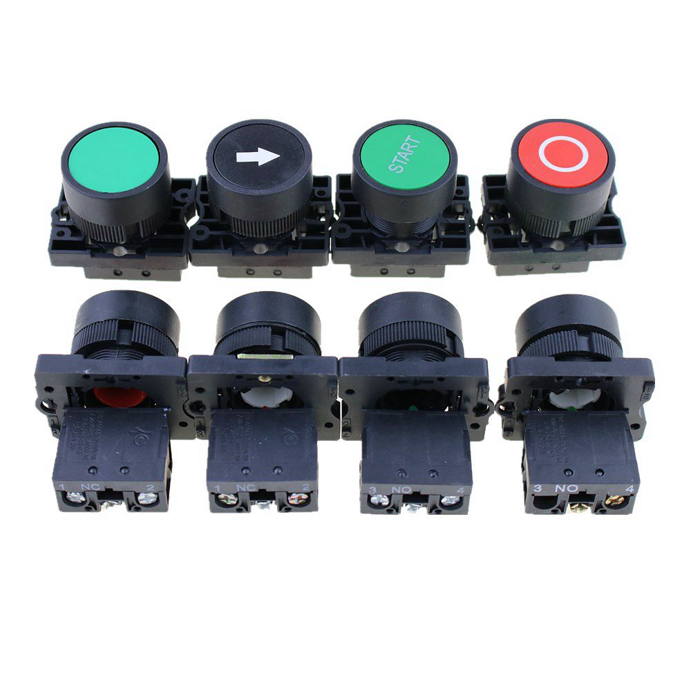 Self reset button switch 22mm start stop button with the arrow symbol XB2 flat touch switch button