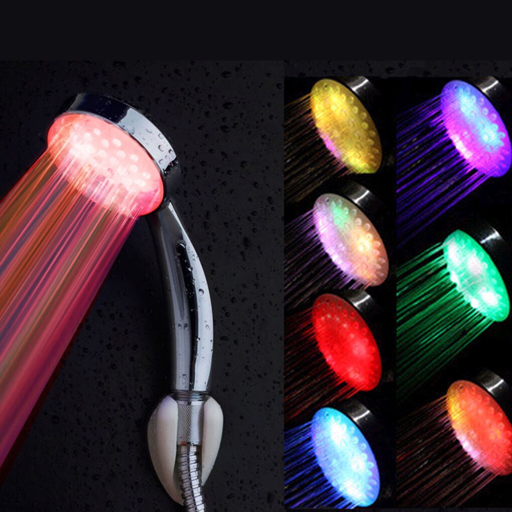 LED Lights Handing Shower Head Stainless Steel Bat... – Vicedeal