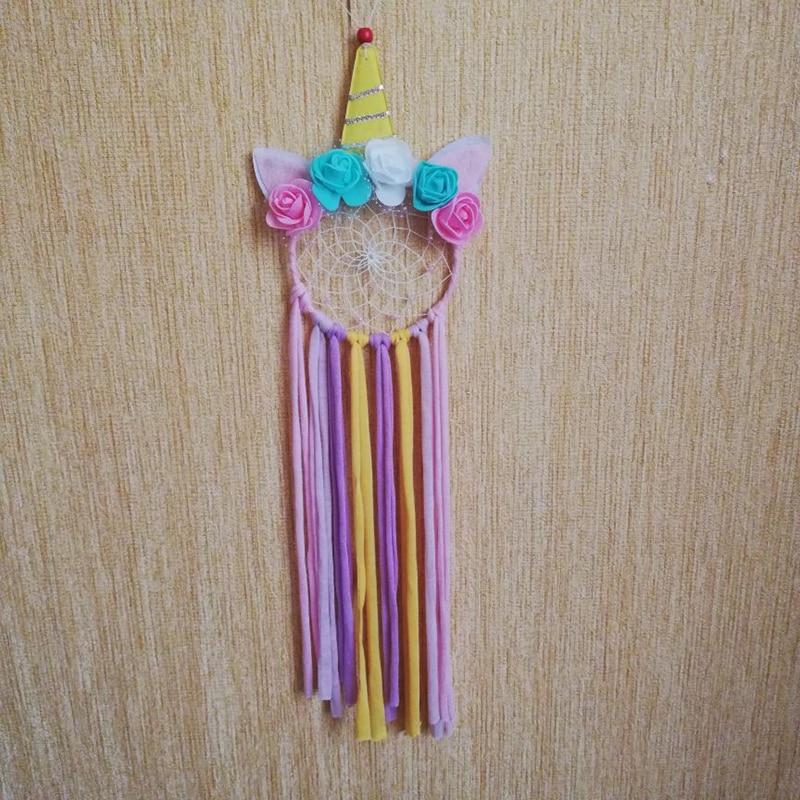 Luces LED, accesorios de atrapasueños de unicornio, adornos colgantes de pared, decoraciones para niños de unicornio brillante, decoraciones para de cumpleaños, Baby shower glow