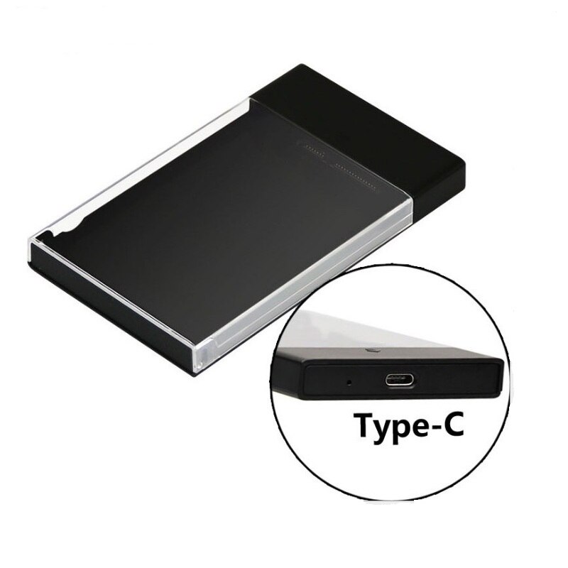Eunaimee transparant 2.5 "hard drive case USB 3.1 Type C naar SATA 3.0 HDD Case Tool Gratis UASP Hard schijf Behuizing, HDD case