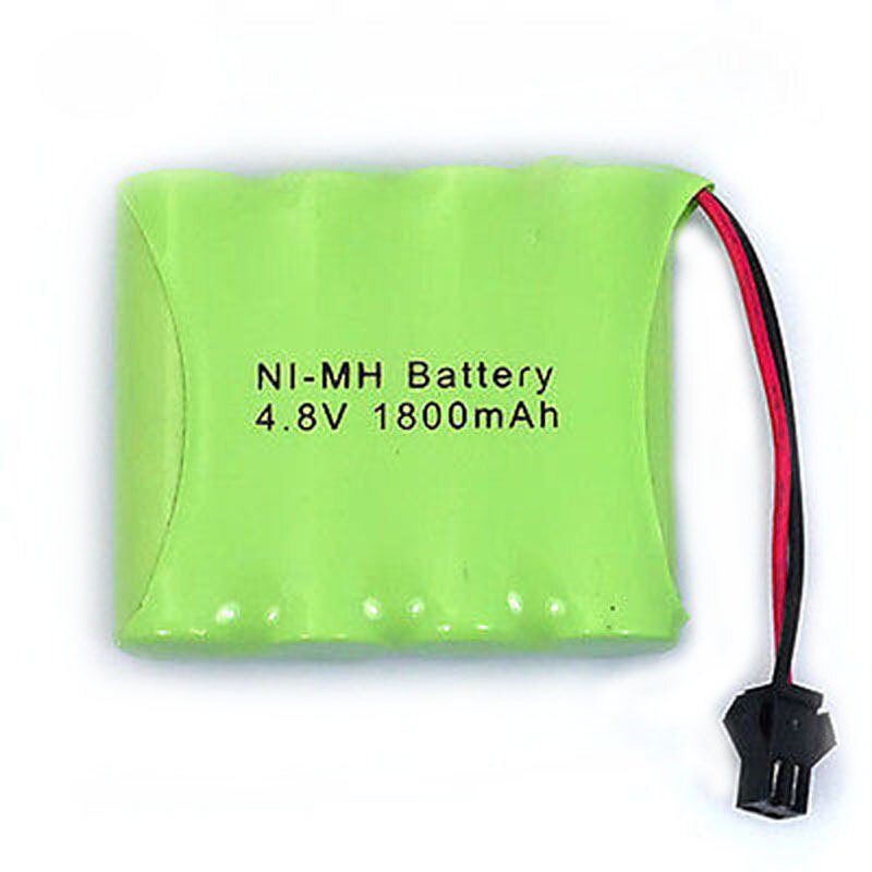 4.8V 1800mAh 4x AA NI-MH Rechargeable NIMH Battery Pack with Small Clip Plug for RC Cars RC Boat Remote Toys