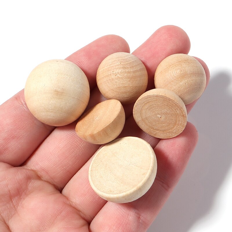 50/30pcs Wood Round Flatback Cabochon 10/12/15/20/25/30mm Wood Grain Frosted For DIY Jewelry Making Accessories