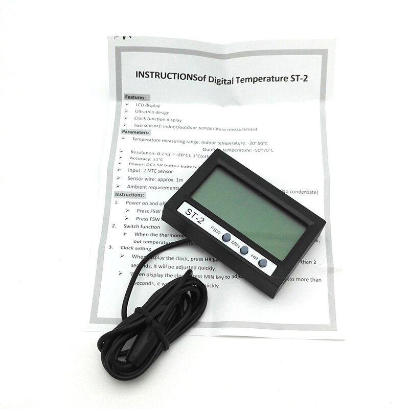 ST2 Auto Thermometer Binnen En Buiten Twee Temper... Grandado