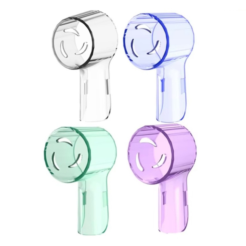 4PCS Plastic Toothbrush Heads Dustproof Cover Replacement Heads Transparent Electric Toothbrush Caps Toothbrush Head Covers: green