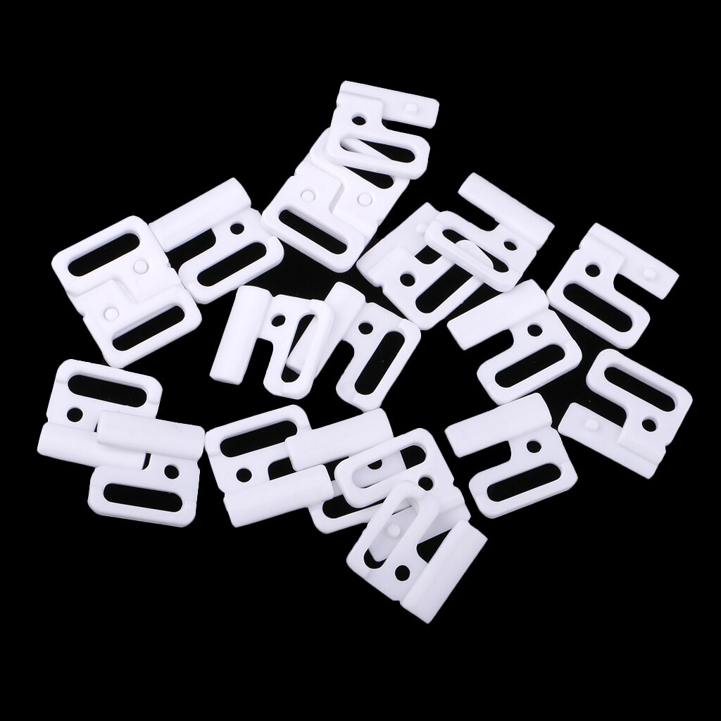 20pcs Plastic Bikini Clips Hook Snap Clasps Swimwear Bathing Suit Fasteners