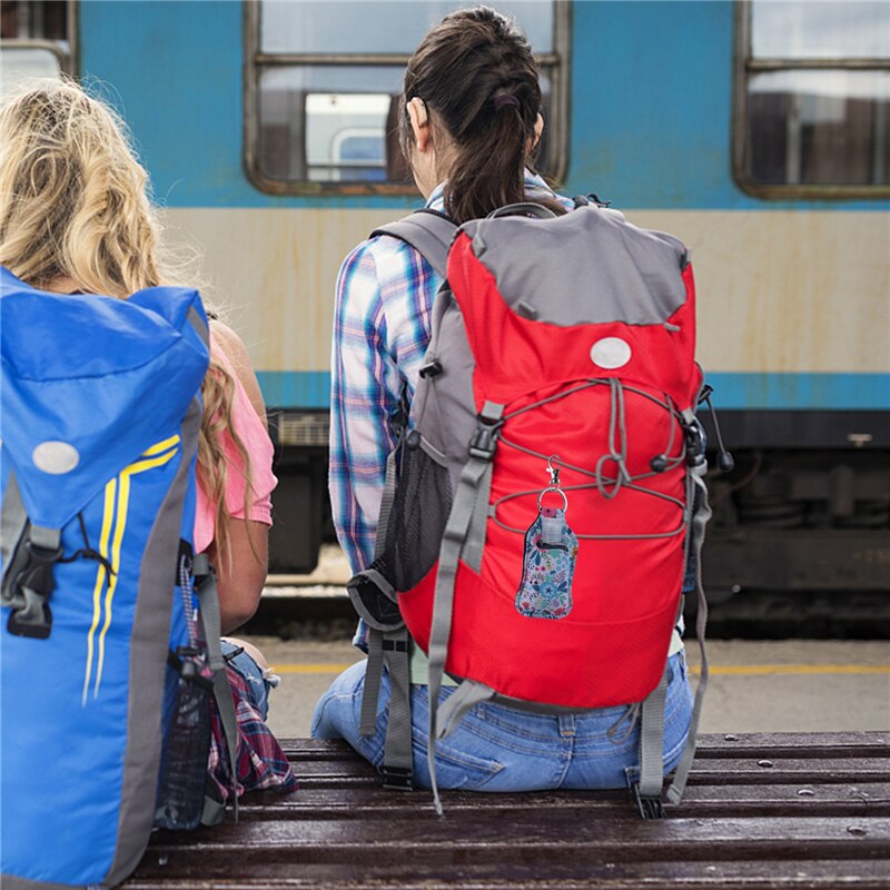 12pack Neoprene Hand Keyring 30ML Sanitizer Travel Bottle Holder Keychain Bags Key Rings Hand Soap Bottle Holder