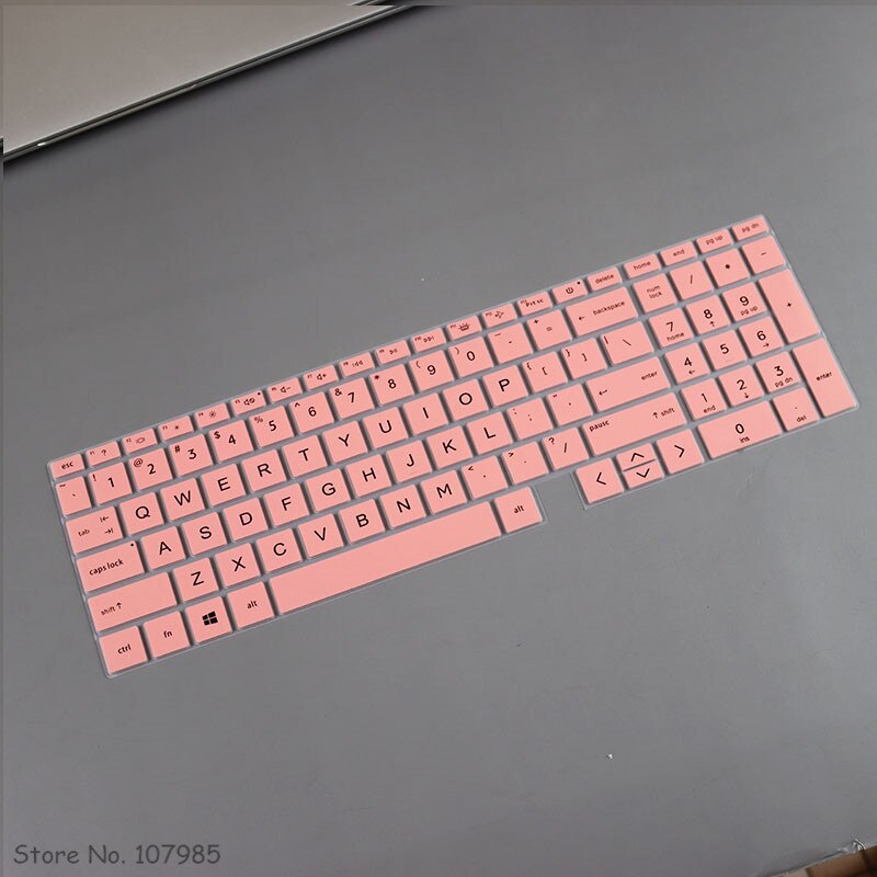 Cubierta protectora de silicona para teclado HP Envy 17, 17,3, , con lector de huellas dactilares, 17t, 17M-ch0013dx, 17-cg: Pink
