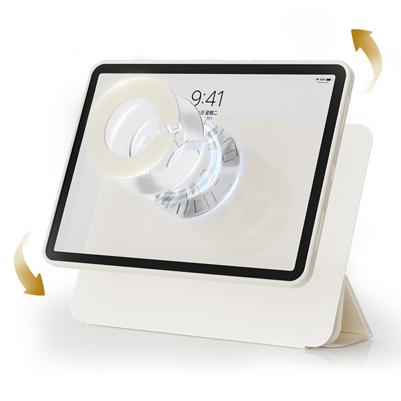 For iPad Air 11 10.9 Pro 11 13 inch Magnetic Case for iPad Mini 6 7 10.2 9th 8th 7th Gen Rotate 360°Detachable Back Case