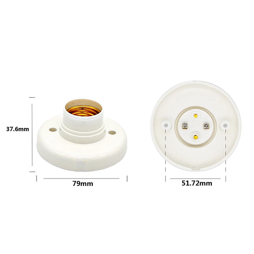 E27 Led Lamp Houder Ronde Vierkante Fitting Socket Plug E27 Ons Lamp Met Voor 6A Schakelaar 110V-220V Socket Opknoping Base H8P7