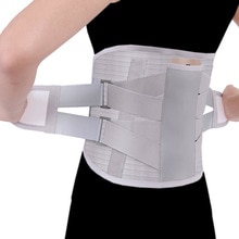 Ortopædiske mænd kvinder lændestøtte rygbøjlebælte turmalin selvopvarmende magnetisk udvidet taljebælte stålben med 3 stk pad