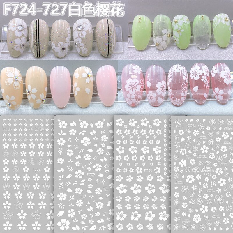 Nagels Stickers Decal Decoratie Kersenbloesems Nail Decoratie Diy Creatieve Ontwerpen Watermerk Decals Tool