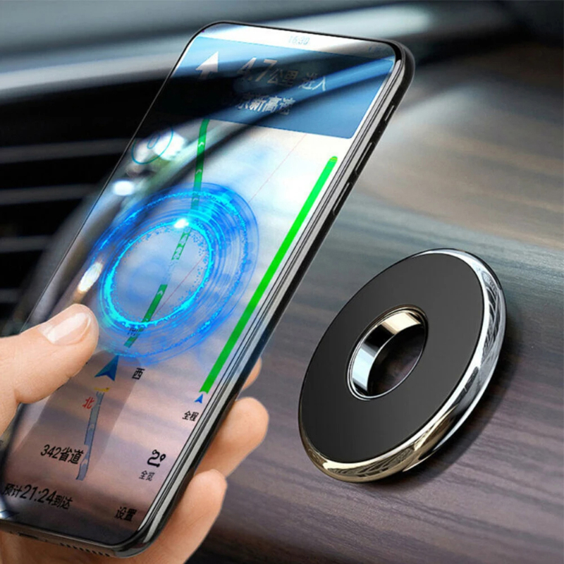 Universele Magnetische Auto Telefoon Houder Stand Ronde Magneet Auto Mount Beugel Gps Smartphone Mobiele Ondersteuning In Auto Beugel Voor Muur