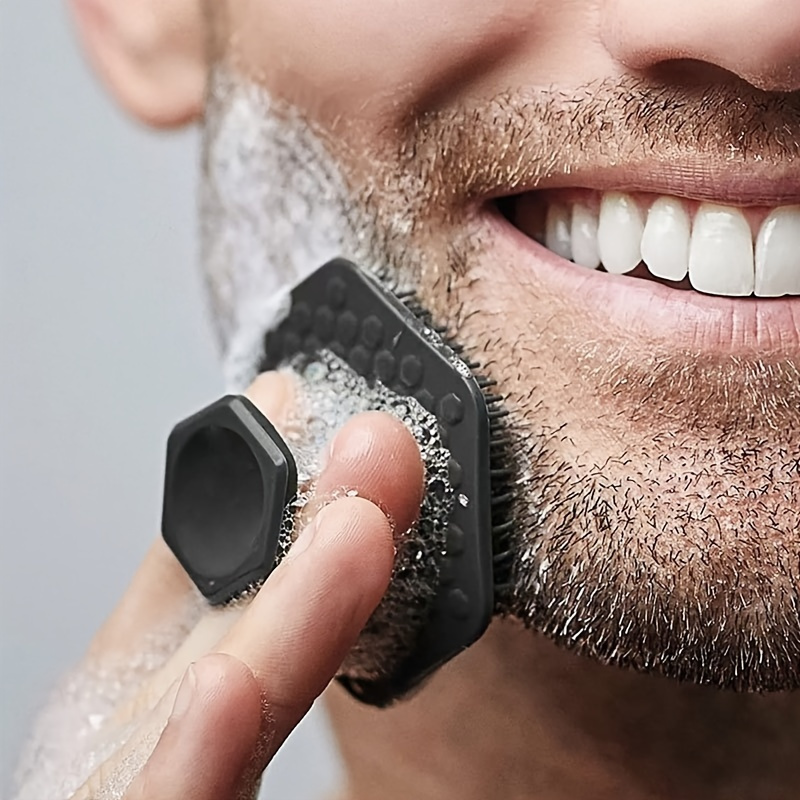 Escova de limpeza facial de silicone, purificador de rosto em miniatura para homens, limpeza profunda, massagem facial, limpador de rosto, silicone
