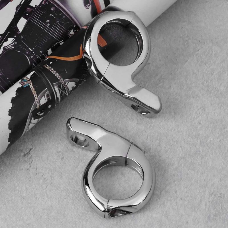 2 unids/lote 10mm/8mm moto de la motocicleta del manillar del espejo señal adaptador abrazaderas cromado para ATV suciedad bicicleta accesorios