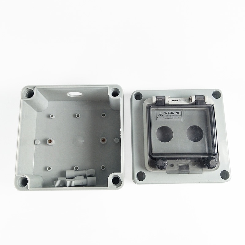 ABS Plastic IP67 Waterproof Junction Boxes Red Green Push Button switch DIY Control Box Connection Electric Enclosure Case