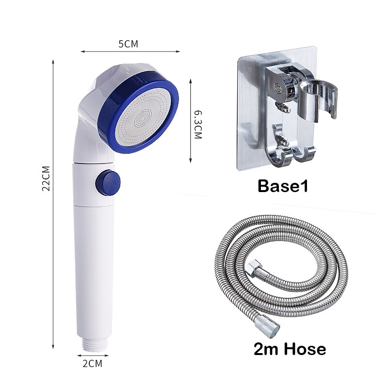 Bedroom High-pressure Shower Set Household Spout Nozzle Water Heater Shower Head Stainless Steel Shower Hose and Base: Shower Set-3