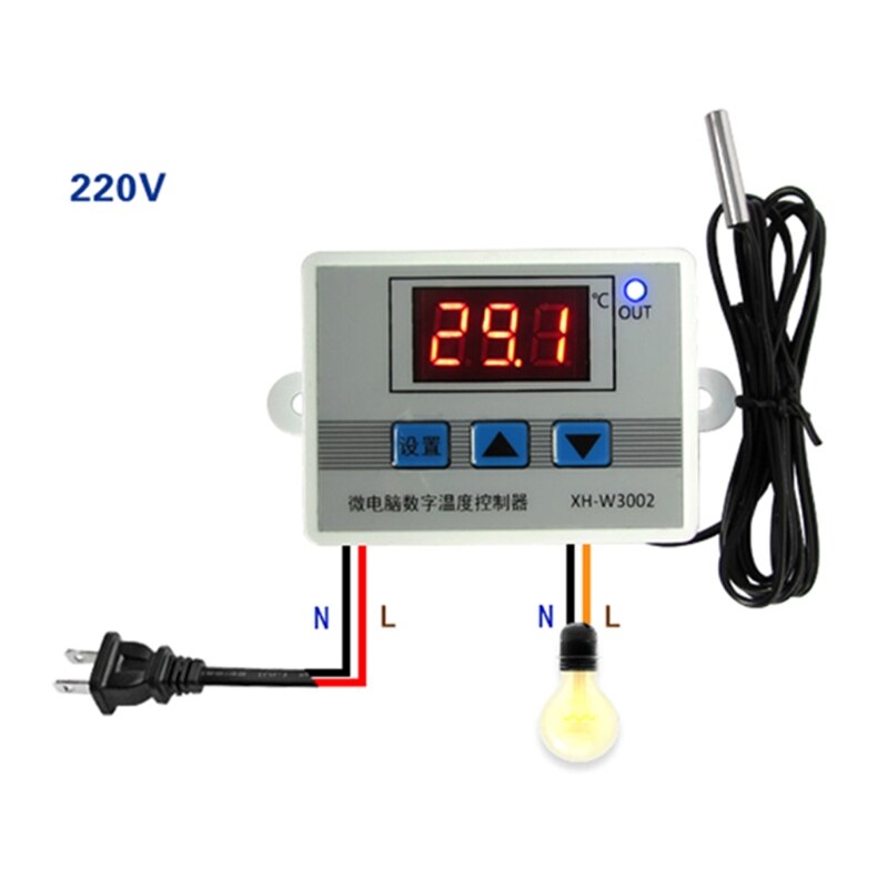 ! 220V Digitale LED Temperatur Regler Thermostat Schalter Sonde Sens