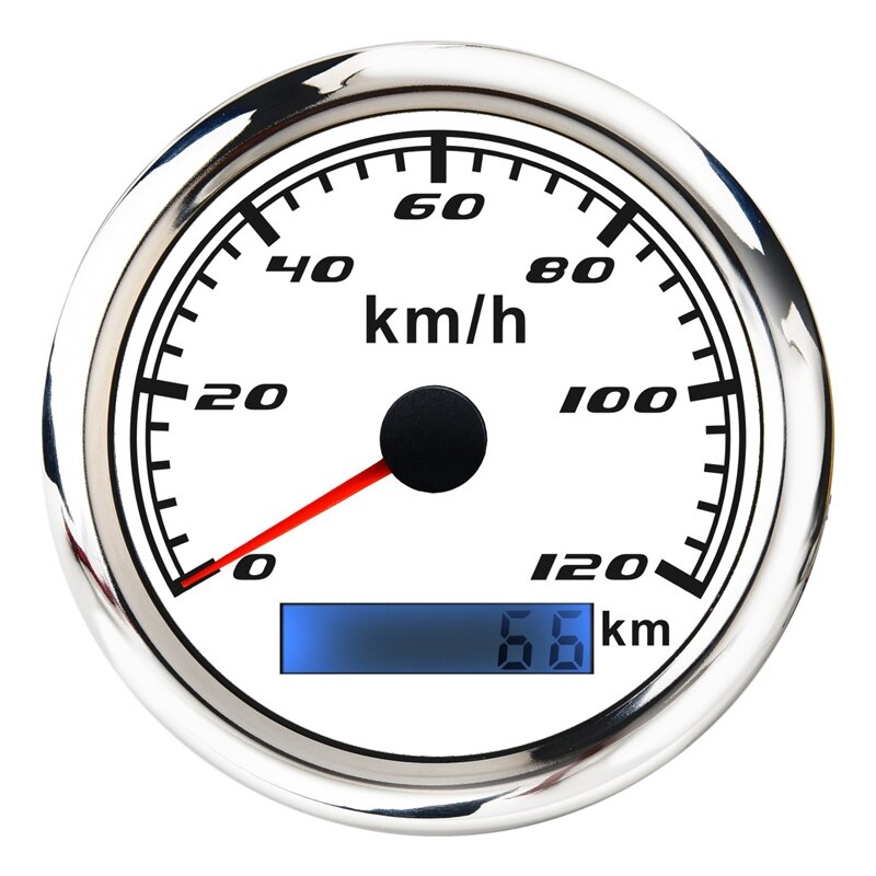 Universal Speedometer 12V/24V Odometer 85mm 120Km/H LCD Hourmeter Tachometer Backlight for Marine Car Motorcycle-boom
