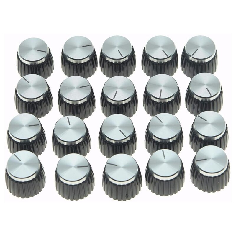 20 stk gitarforsterker forsterker trykk-på passe knotter aluminium lokk topp passer til 6mm diameter pottemaker marshall forsterkere: misligholde tittel