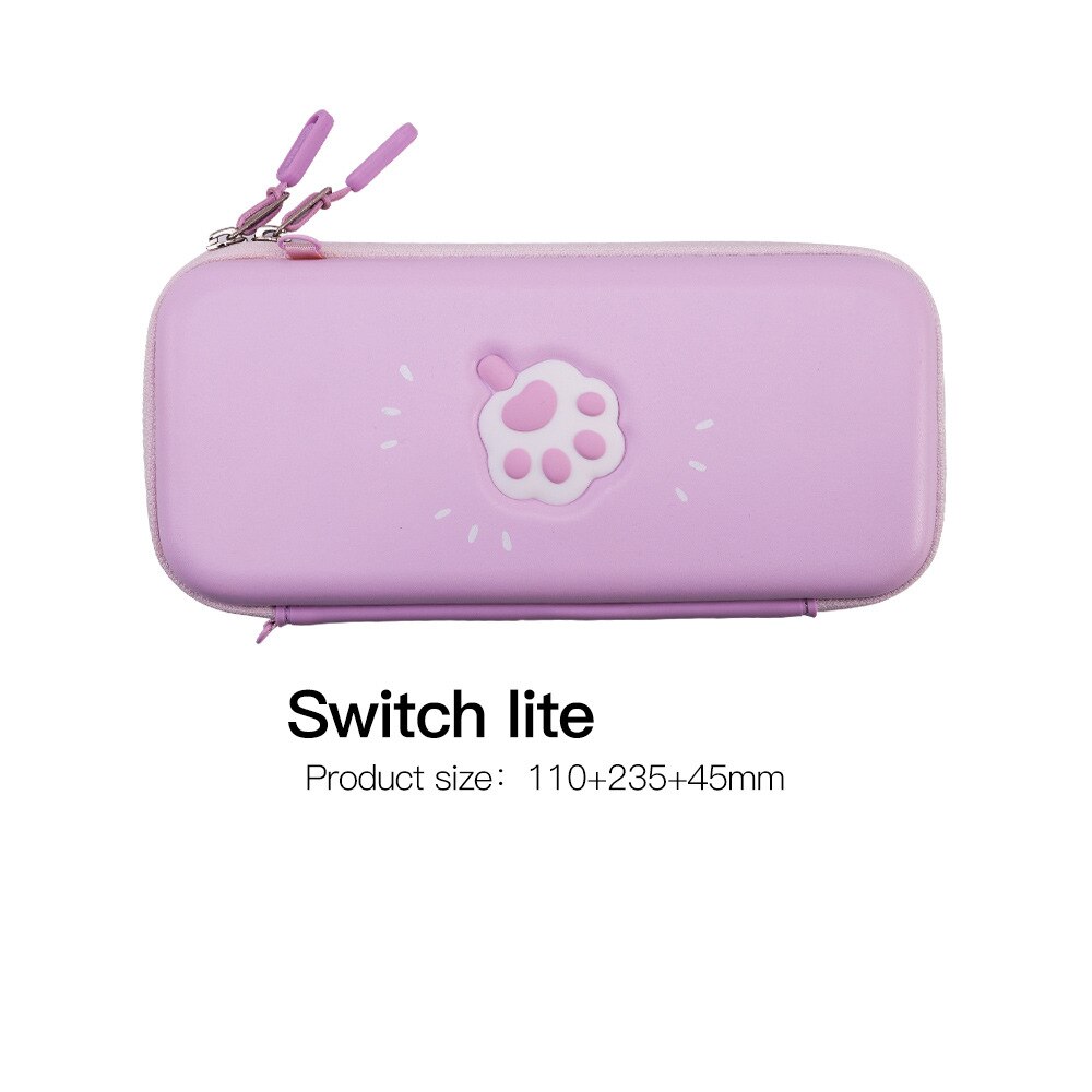 Bolsa de gato Rosa bonito para Nintendo Switch, cubierta/bolsa de almacenamiento para Nintendo Switch Lite, accesorio de juego: Purple Switch Lite
