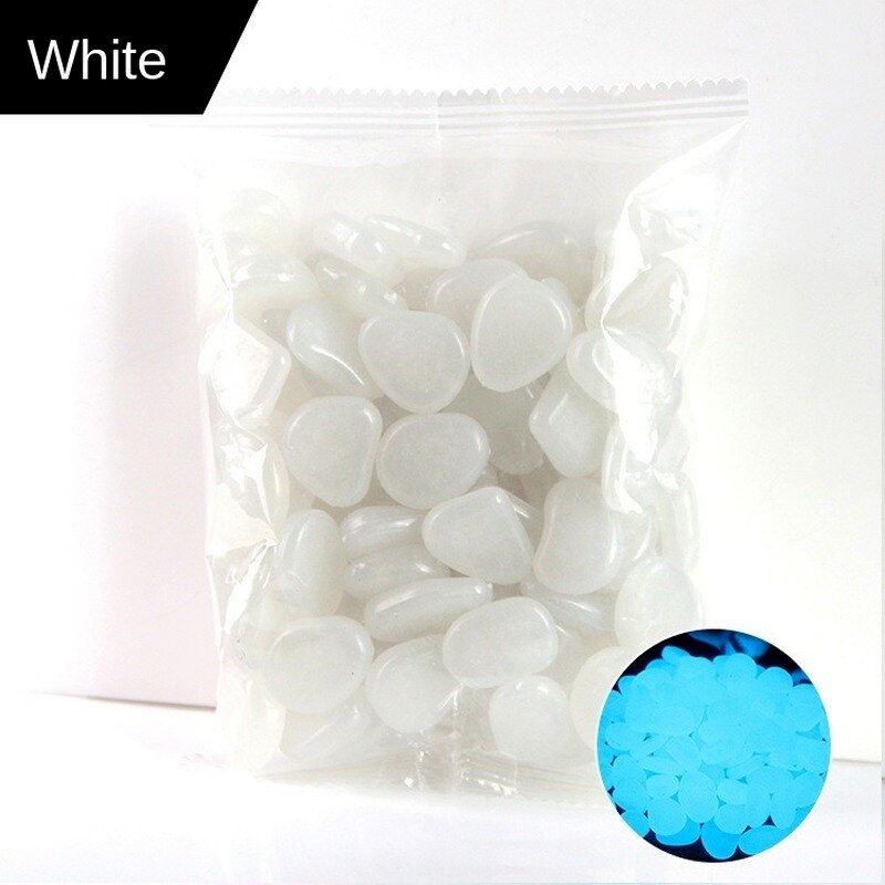 FANLUS 10/pcs Glow in the Dark Pebbles Glow Stones Rocks for Walkways Garden Path Patio Lawn Garden Yard Decor Luminous Stones: white