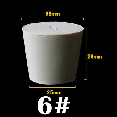 1pc 000#-14# White Solid Conical Rubber Stopper Blanking Plugs Tank Pipe Tapered Plug Seal End Cover Caps: Model-6