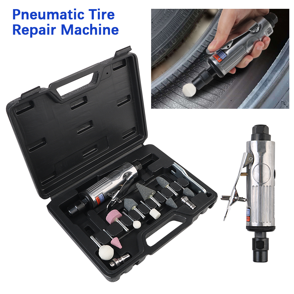 Slipning polermaskin kit 1/4 " pneumatisk precisionsslipmaskin luftslipmaskin kvarn gravyrverktyg 16 st luftslipmaskin universal 1/8 "