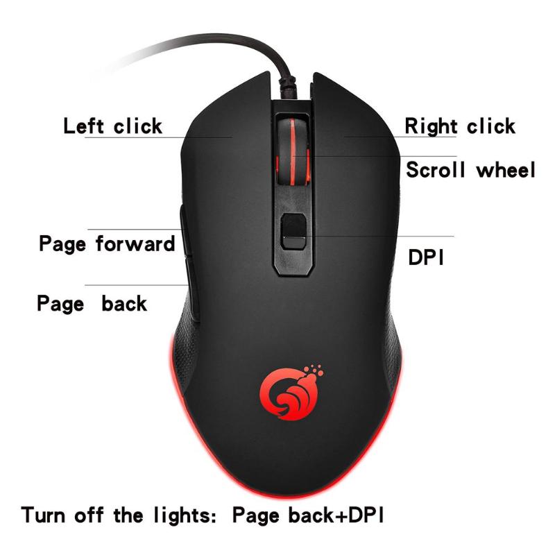 Durable Wired Mouse Delicate G70 USB Wired Gaming Mouse 6 Buttons 3200DPI Optical Computer Mouse Gamer Mice Newest