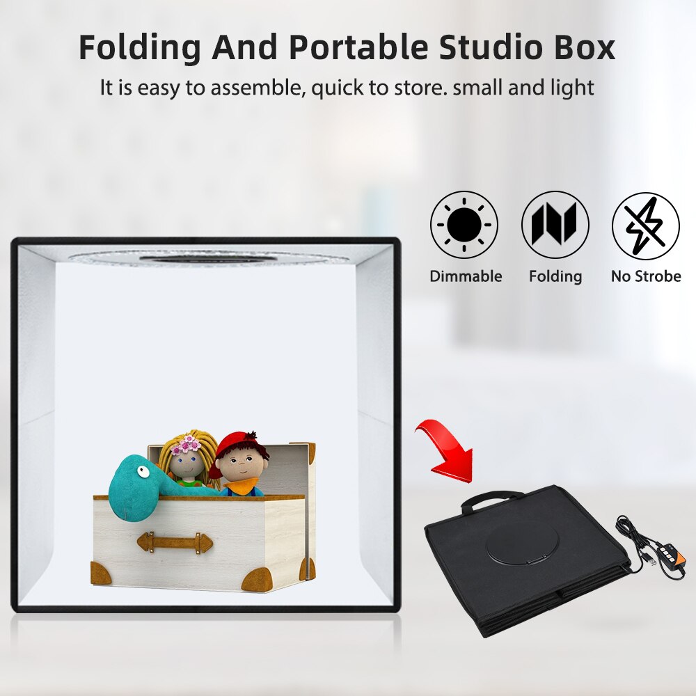 Z3030 – Mini boîte à lumière Led pliable pour Studio Photo, Kit de tente avec 6 couleurs d'arrière-plan