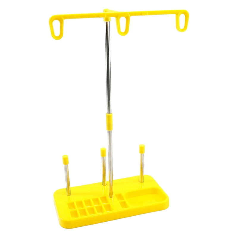 3 Spools Holder Stand Plastic Detachable Sewing Machine Accessories Embroidery Thread Rack Storage for Domestic