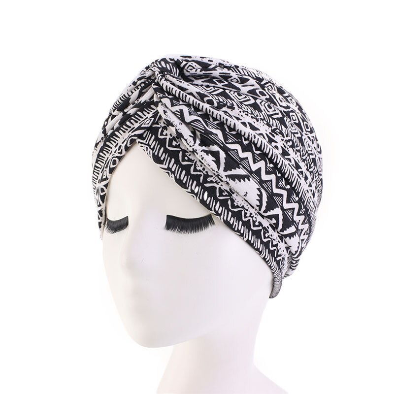 Modale Afdrukken Twist Hoofdband Tulband Caps India Afrikaanse Wraps Hoofddeksels Tulbanden Voor Vrouwen Islamitische Underscarf Motorkap Chemo Hoed