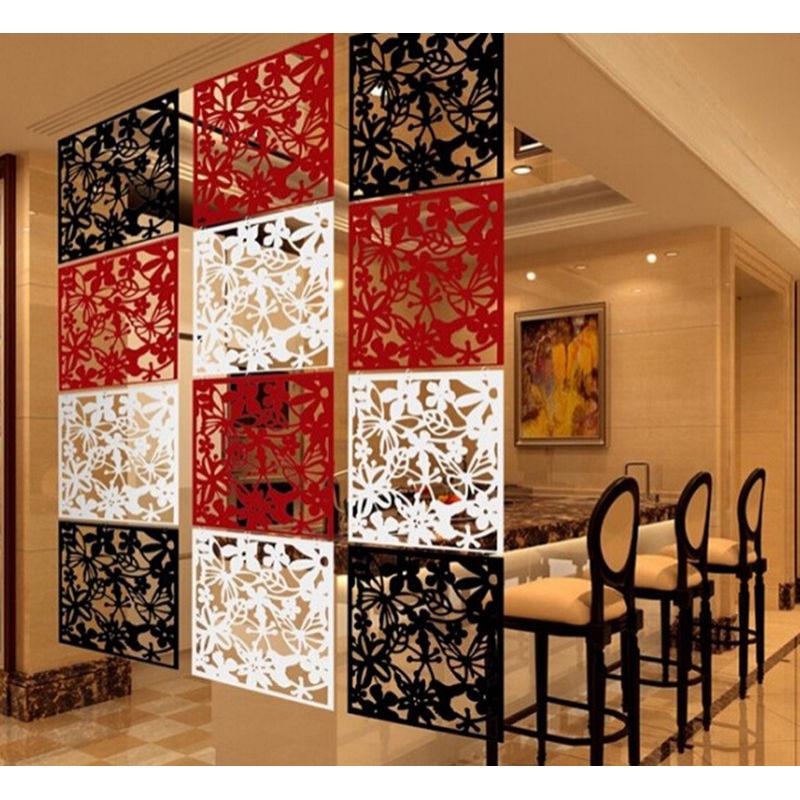 12pcs 3-color Flower Hanging Room Divider Screens Space Partition Wall Panel