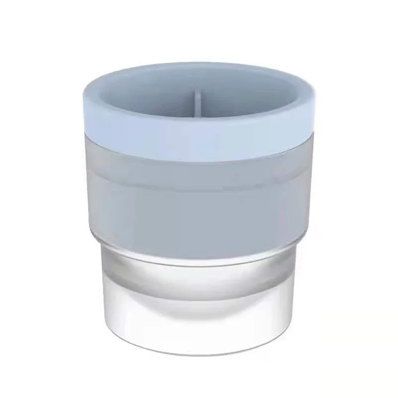 Machine à glaçons en Silicone, sphère de alimentaire, moule à glace empilable à fusion lente, boule de glace pour Cocktail, whisky, boisson, Bar à domicile: Black