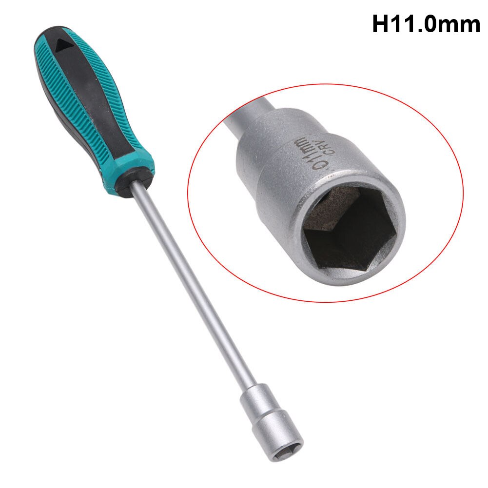 Hex Nut Key 3mm 4mm 5mm 6mm 7mm 8mm 13mm 14mm Metal Socket Driver Wrench Hexagon Screwdriver Nutdriver Hand Tools Bike Repair: H11.0MM