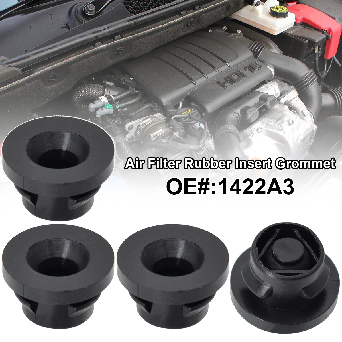 Für Citroen C2 C3 C4 C5 Berlingo Xsara Picasso Peugeot 206 307 407 1,6 HDI Luftfilter Kasten Gummi Einsatz Tülle Montage 1422A3