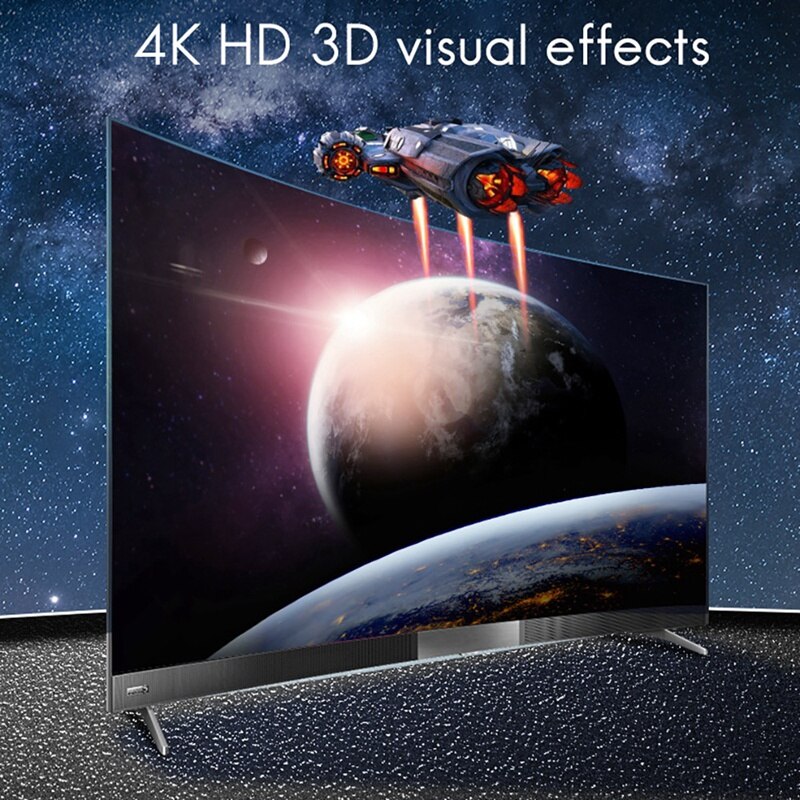 Hdmi 2.0 1X4 Splitter Hd Video Splitter 4K 60Hz Voor Computer Monitor Dvd-speler Projector Televisie (Eu plug)