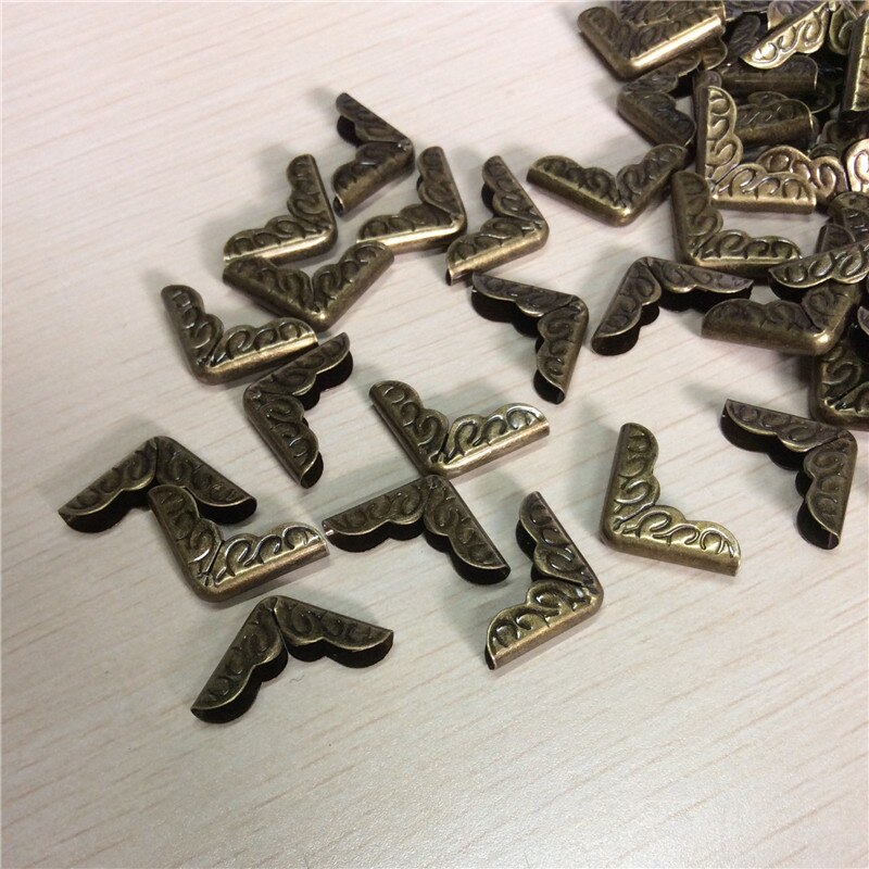 200PCS 16mm x 16mm Brons Tone Boek Scrapbooking Al
