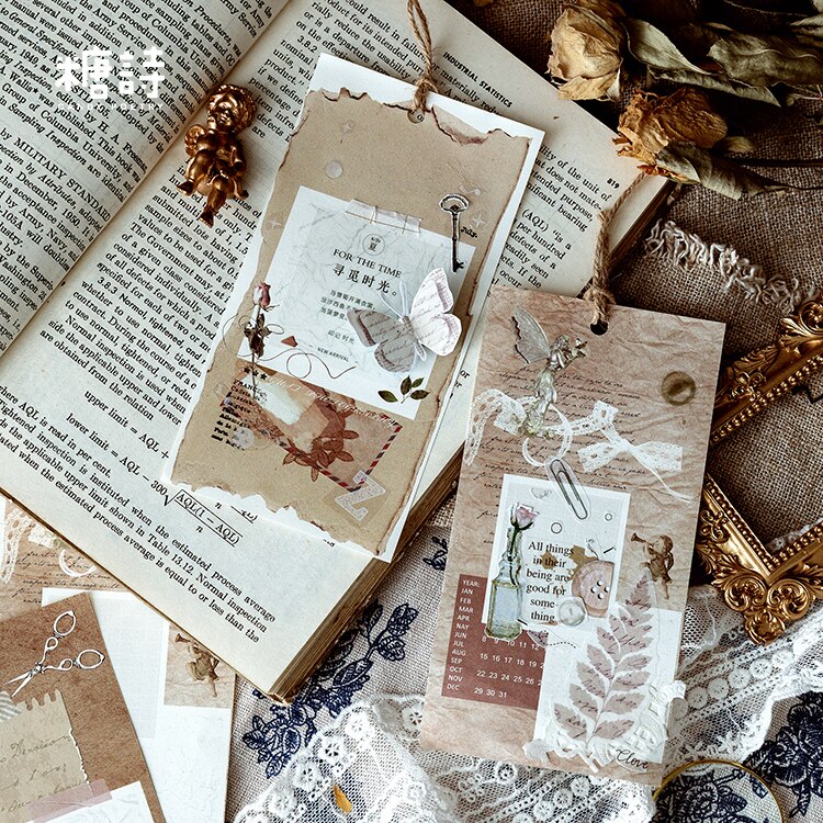 Retro Engels Poëzie Bloem Plant Bureau Wekelijkse Planner Memo pad Sticky Notes Stickers Papier Briefpapier Te Doen Lijst Kantoorbenodigdheden