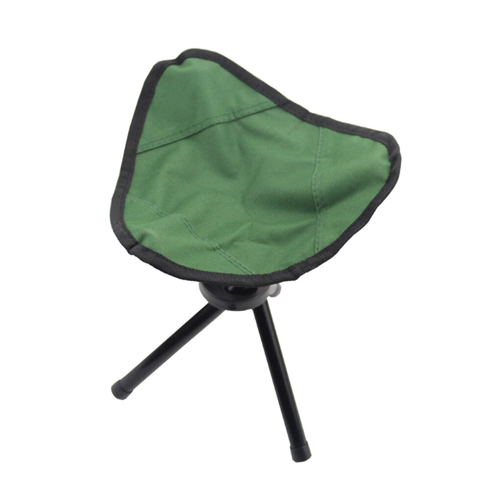 Triangle tabouret pliant pratique Portable pêche léger chaise de plage pour pique-nique Barbecue Camping bleu: Black