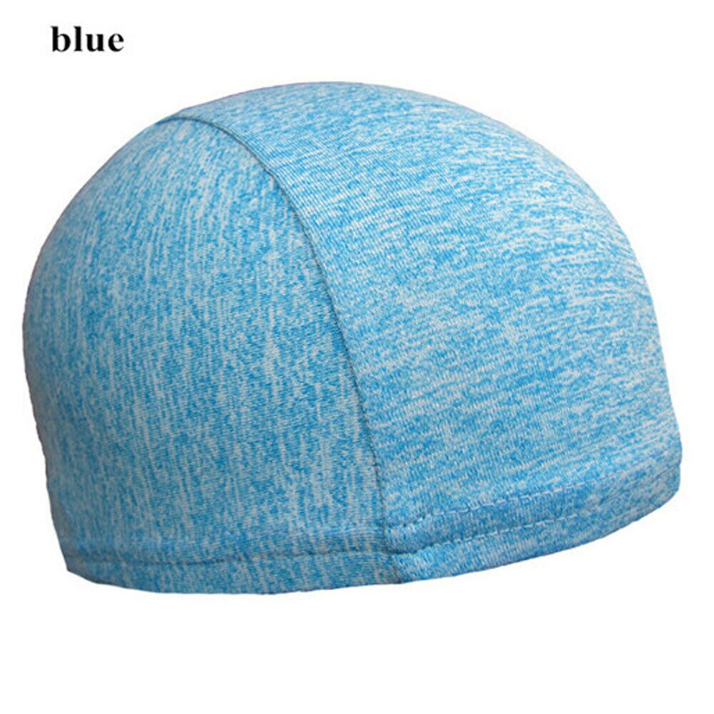 Män kvinna cykling sport dödskalle cap snabbtorkande svett hatt vinter cykel cykel hatt utomhus cykling utrustning: Ljusblå