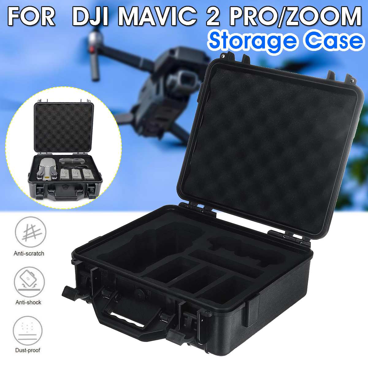 Schokbestendig Draagbare Carry Hard Case Storage Case Voor Dji Mavic 2 Pro/Zoom Slip Vallen Slijtvaste schokbestendig