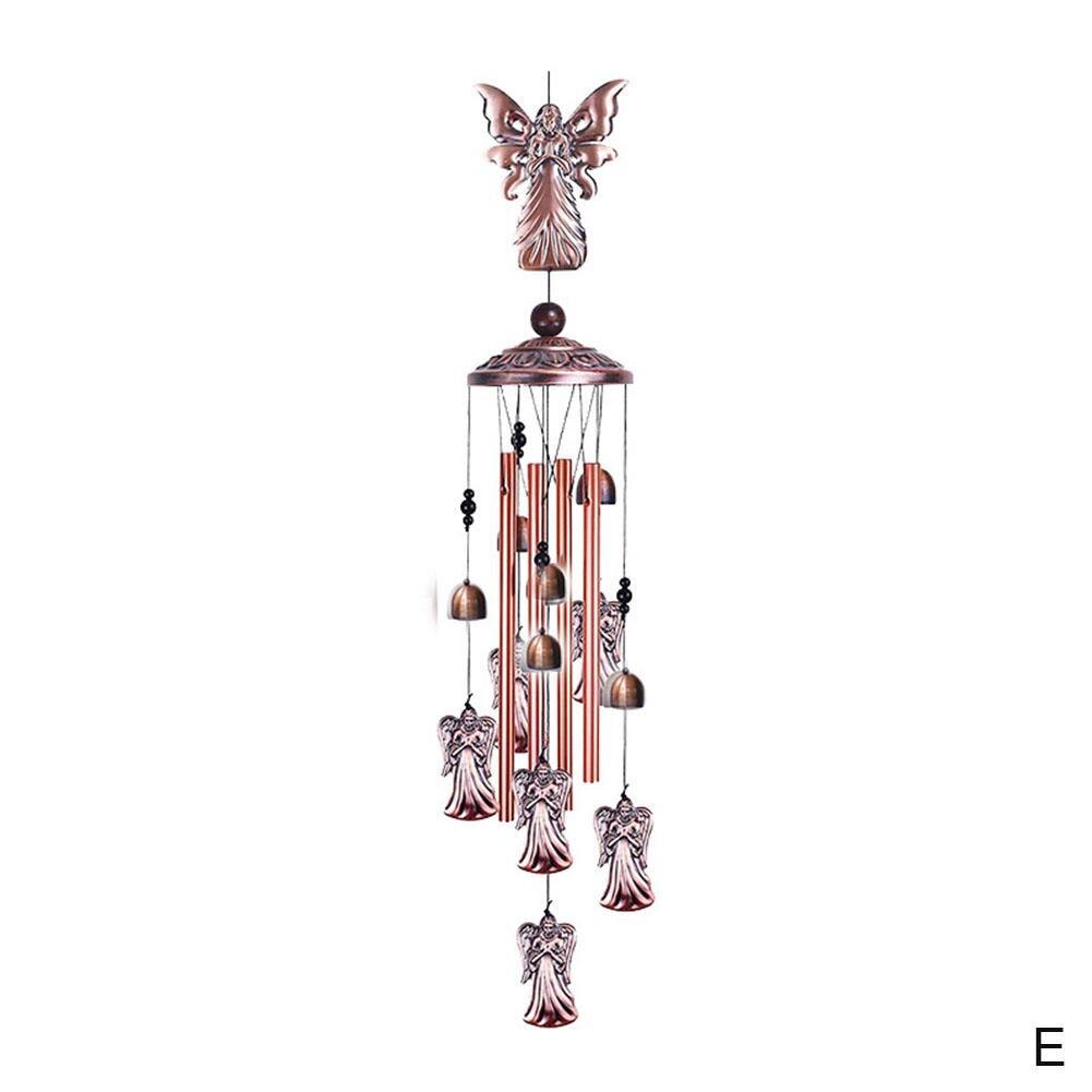 Antyczne rezonansowe metalowe dzwonki wiszące salon dekoracja łóżka prezent odkryty dziedziniec ogród deco wiatr kuranty: E