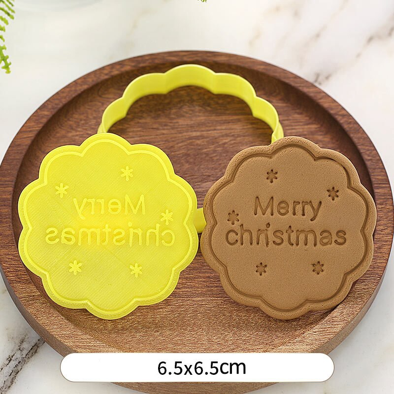 Weihnachten Keks Form 3D Cookie Plunger Mold DIY Santa Claus Modell Backform Werkzeug Weihnachten Backform: BT2009-YD019-7