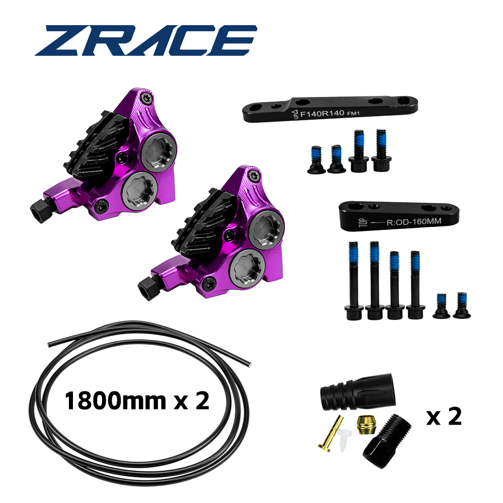 ZRACE XG4 flach montierter Vierkolben-Bremssattel, hydraulischer Straßenbremssattel, Bremsbeläge mit Eistechnik, leicht, CNC