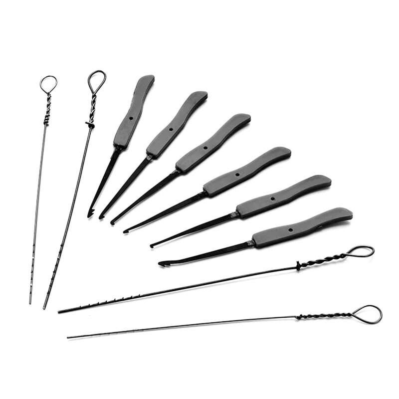 10 Pcs/Set Terminal Removal Broken Key Tool Pin Extractor Puller Lightweight Broken Key Extractor Tool for Most